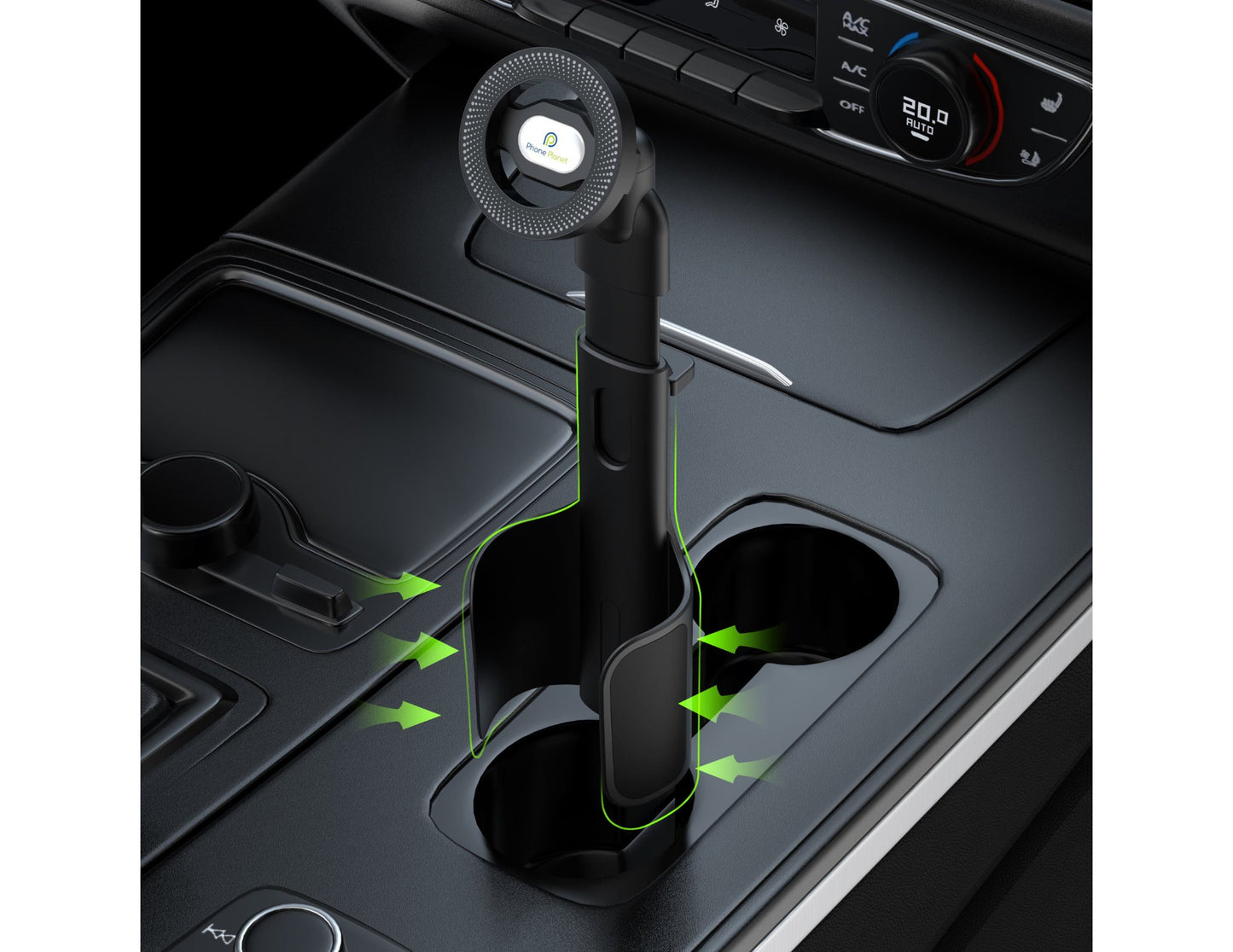 Phone Planet PP-HD23 universal magnetic car cup holder black Qatar