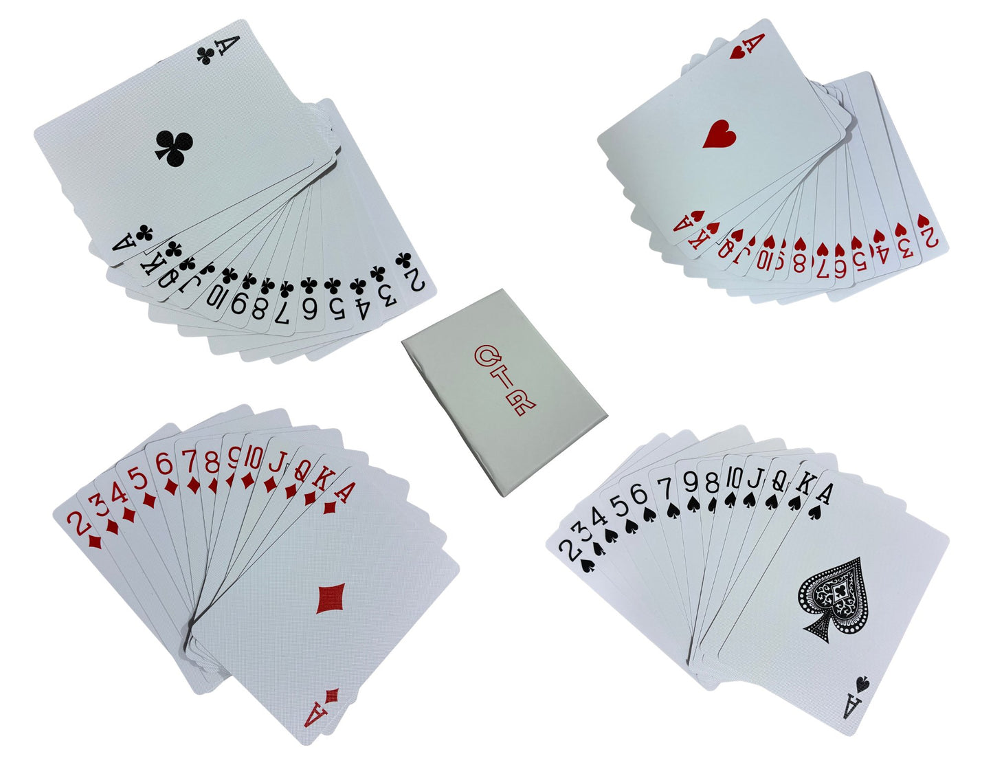 QTR standard playing cards deck with custom backs and classic suits, Thabthaba Store Qatar