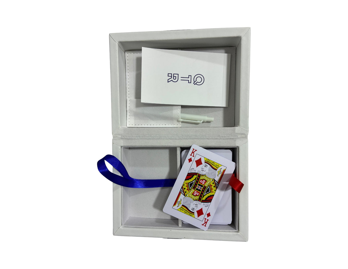 QTR VIP playing cards gift box with storage case, notepad and pen, Thabthaba Store Qatar