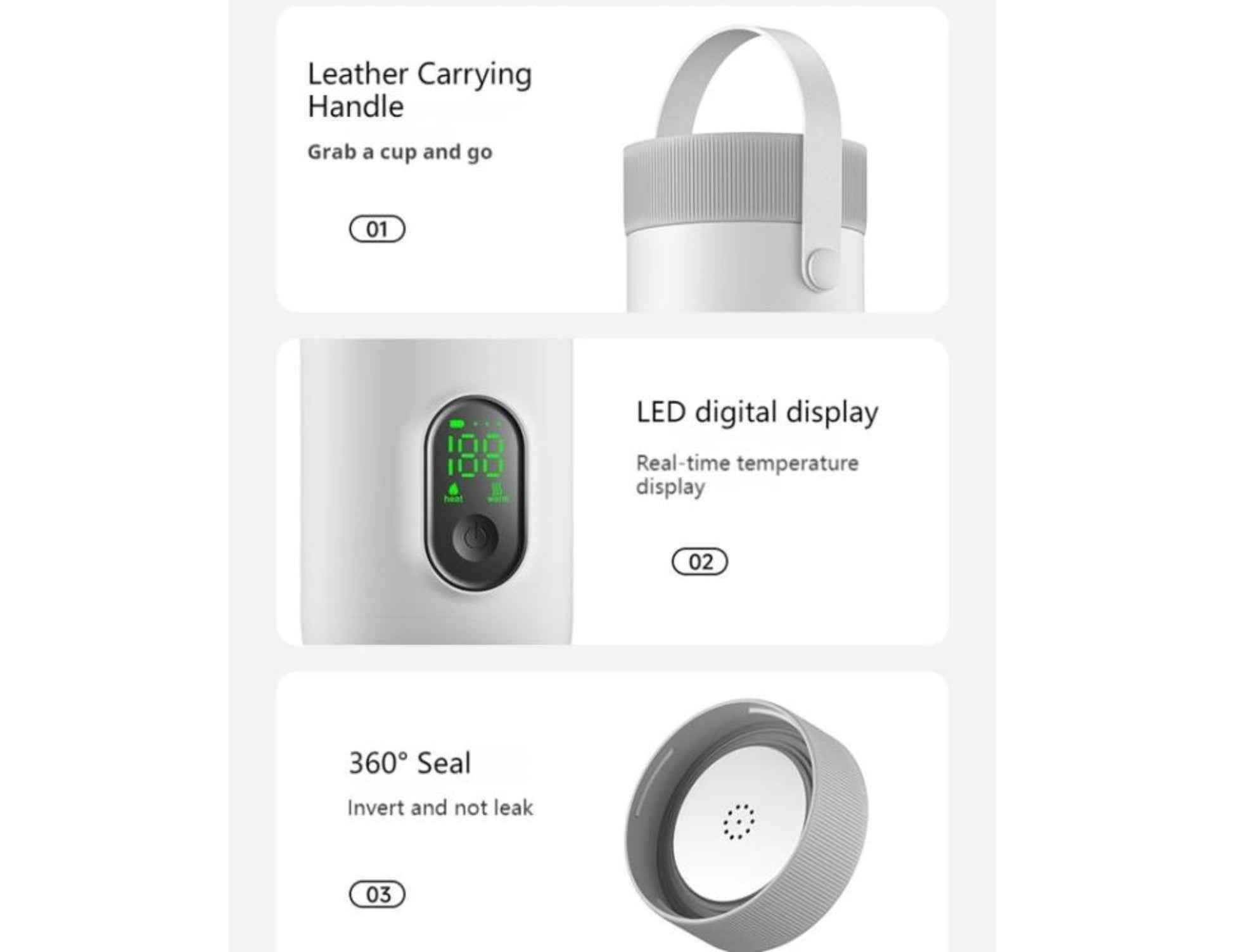 Rechargeable Kettle RK-3 27,000mAh Wireless Portable Stainless Travel Kettle Qatar