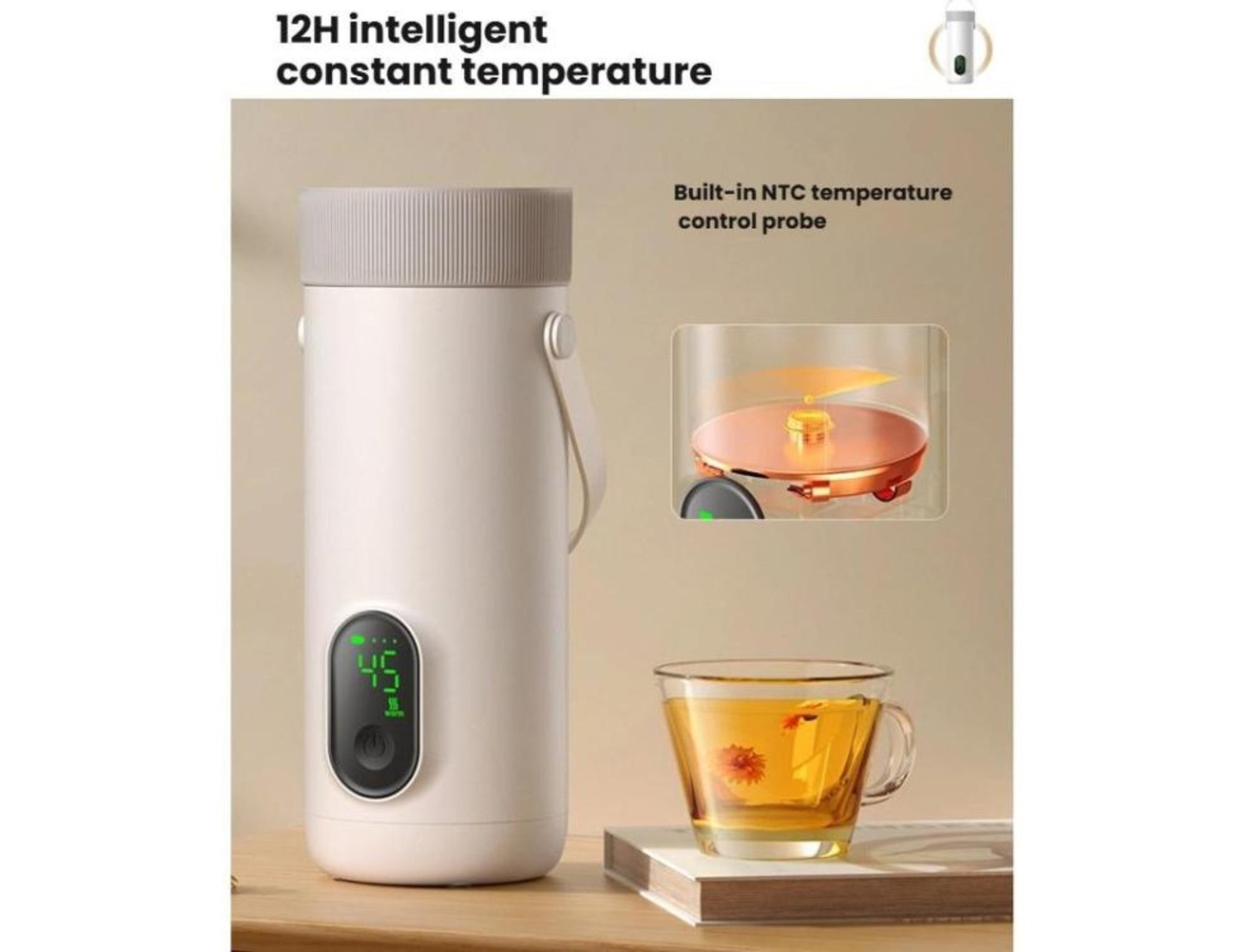 Rechargeable Kettle RK-3 27,000mAh Wireless Portable Stainless Travel Kettle Qatar