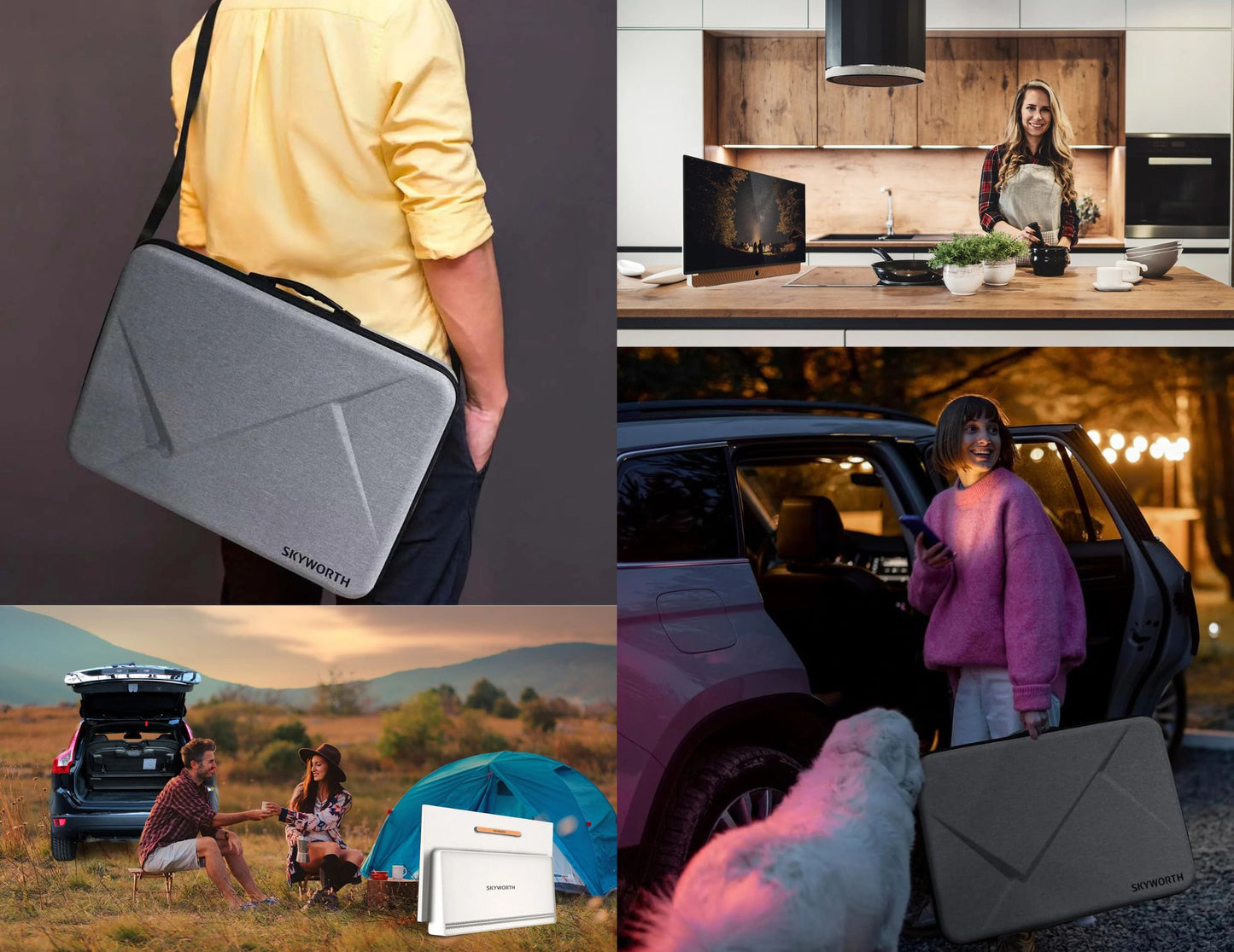 Skyworth Portable 24-inch Smart TV 24LP60G with Battery and Carrying Case available in Qatar