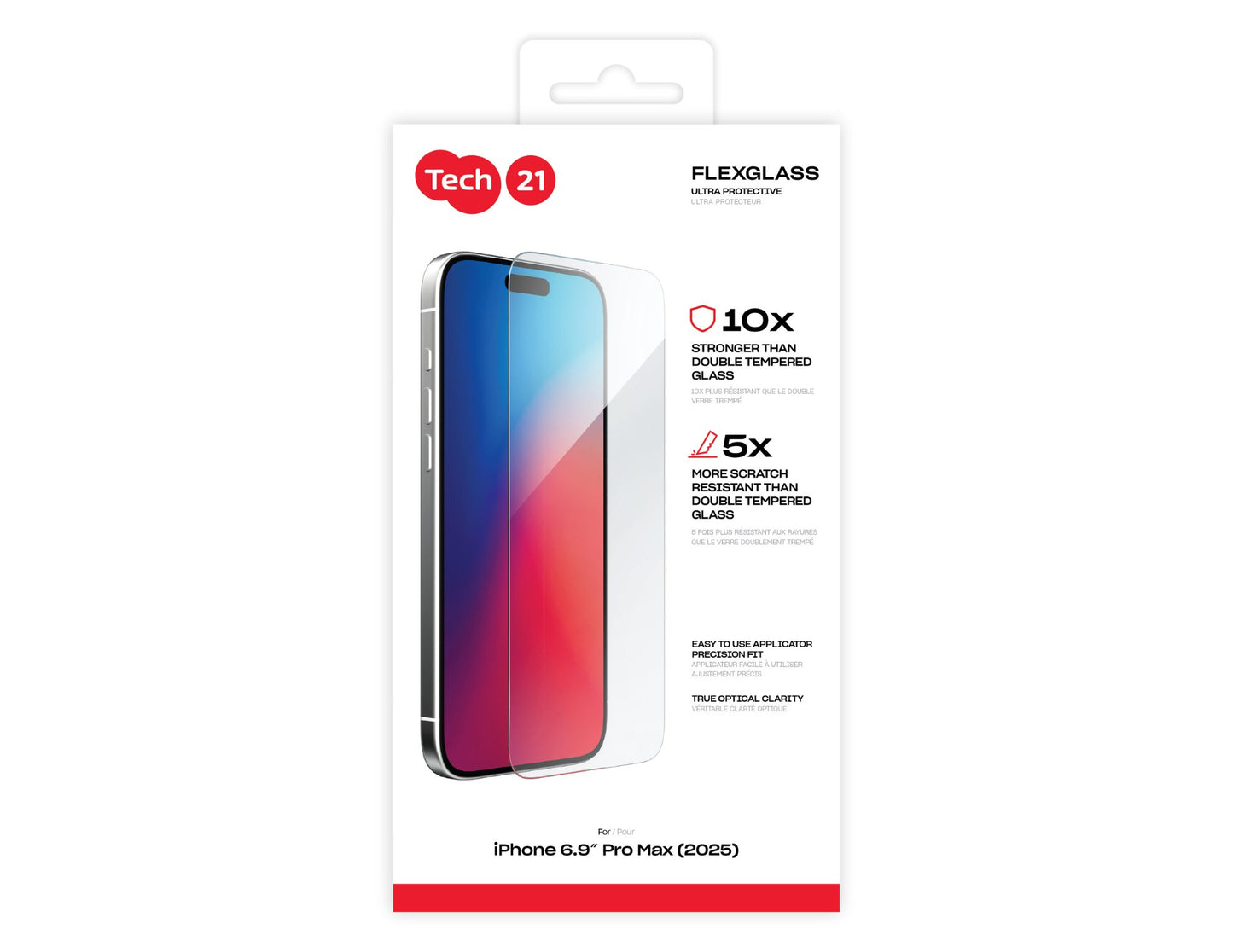 Tech21 FlexGlass Ultra-Clear screen protector for iPhone 17 Pro Pro Max Air Qatar