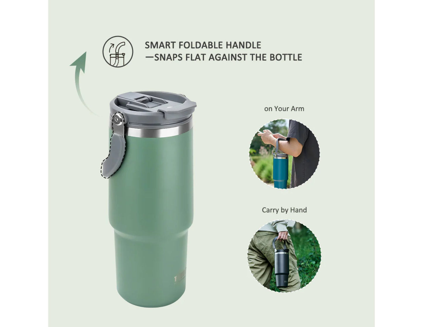 Tyeso ROAM Stainless Steel Vacuum Tumbler 600ml TS-8826 Leak-Proof Qatar
