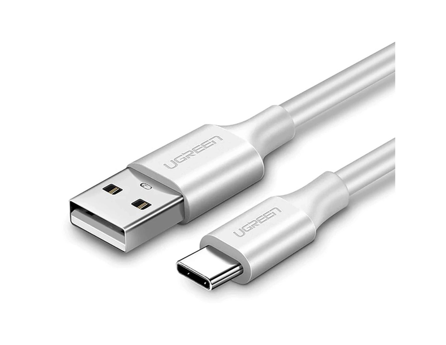 Ugreen USB-A to USB-C fast charging cable 2M white 3A US287 at Thabthaba Store Qatar.