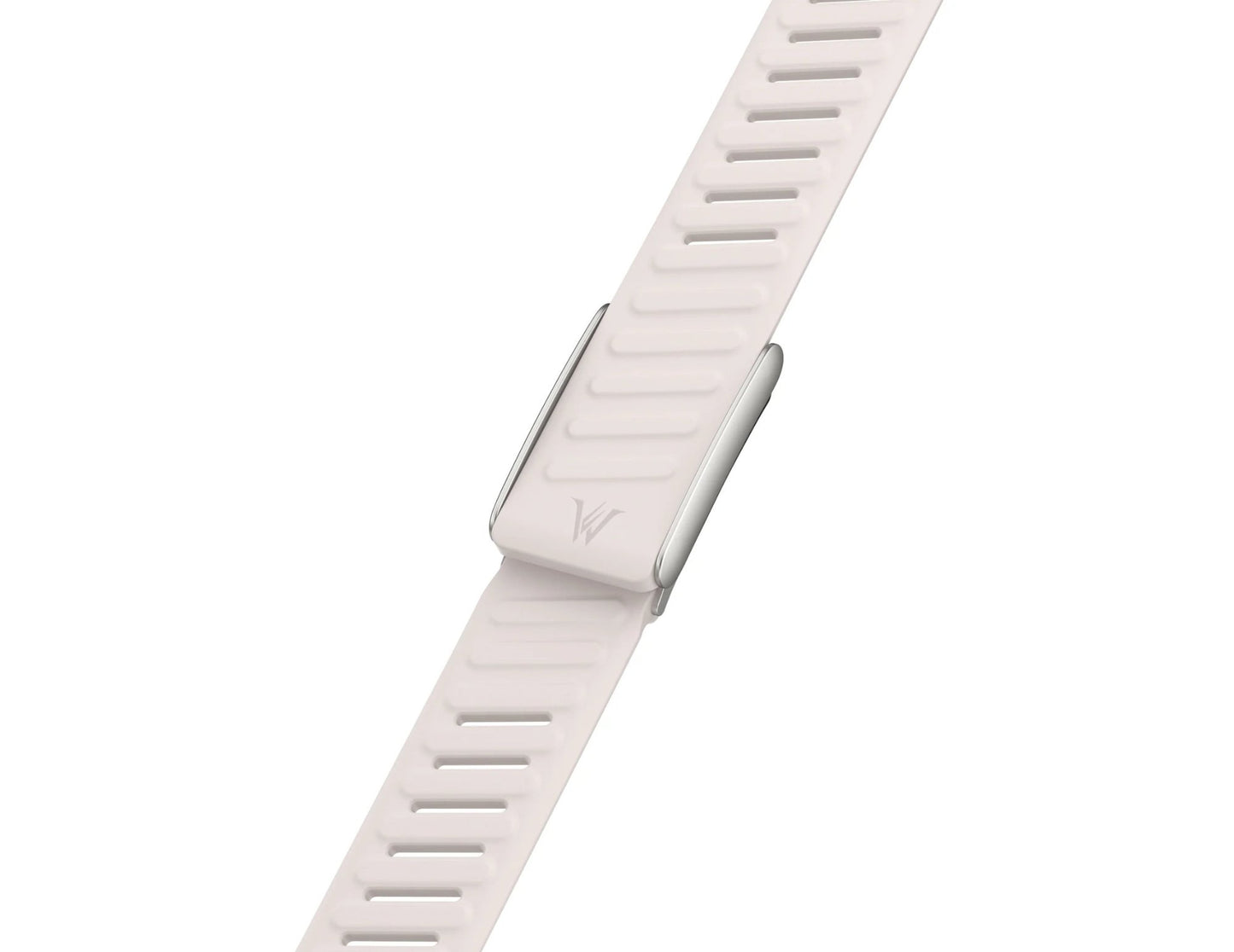Wizard Silicone Band for Whoop One and Peak 5.0, premium sweat-resistant sport strap, adjustable fit, shown in Starlight and Light Grey, at Thabthaba Store Qatar