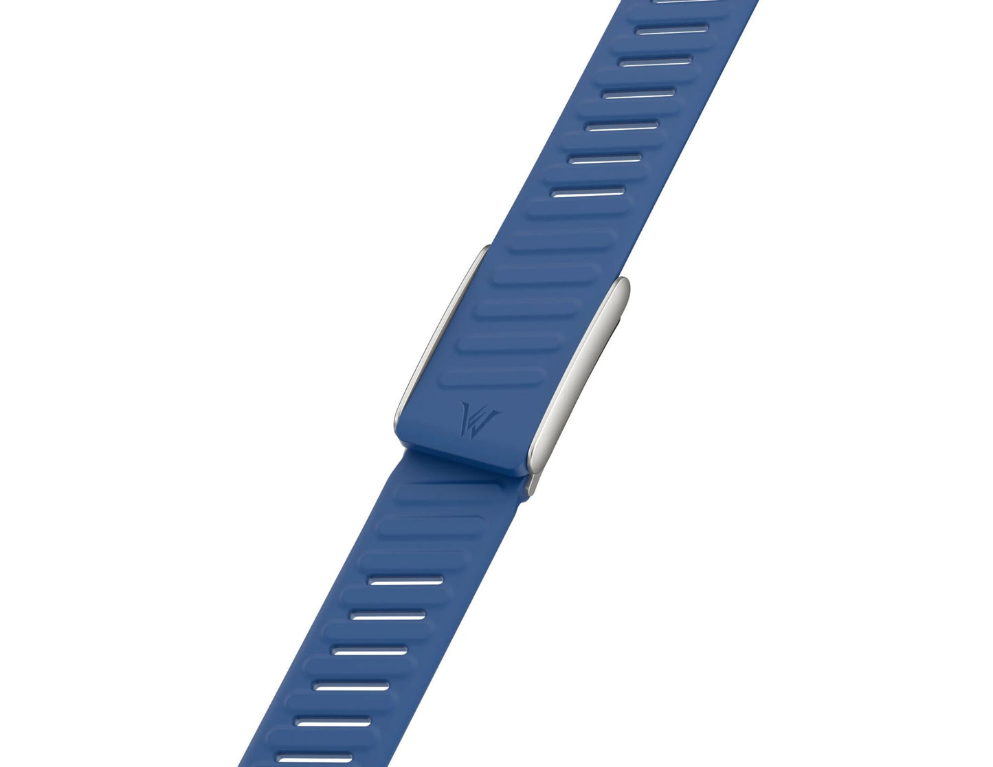Blue Wizard Silicone Band for Whoop One and Peak 5.0, premium sweat-resistant sport strap, adjustable fit, shown in Starlight and Light Grey, at Thabthaba Store Qatar on a white background