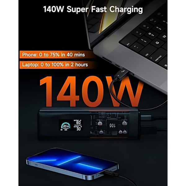 100WX Portable Power Station 27000mAh 99.9Wh White with AC Outlet and 140W USB-C Charging Qatar