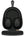 Black headphones in a carrying case on a white background
