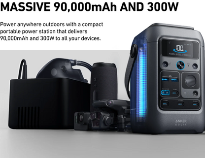 Anker SOLIX C300 DC Portable Power Station 90,000mAh (288Wh) 300W A17260Z1