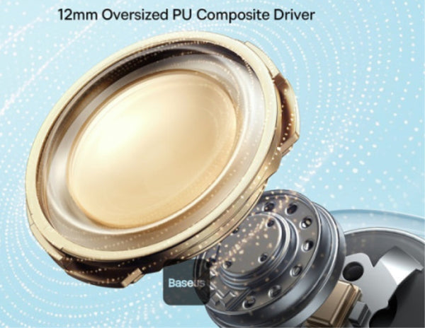 12mm Oversized PU Composite Driver with detailed view on a light blue background