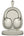 White headphones in a carrying case on a white background