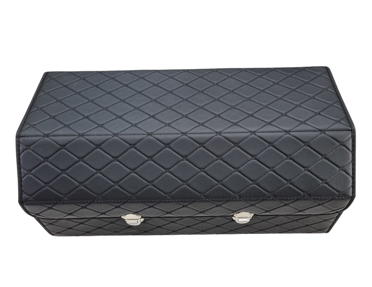 Trunk Organizer Leather Storage Box for Car - Large 3 Compartments