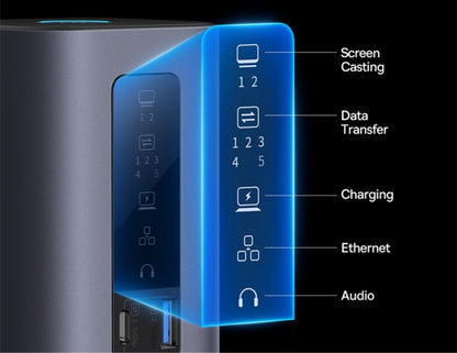قاعدة إرساء Baseus Spacemate Series 10 في 1 (Mac) B00568102813-00 رمادية اللون