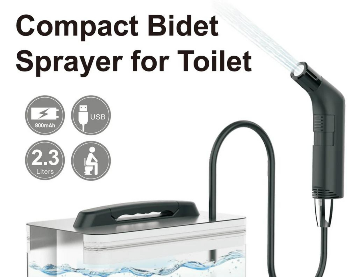 Compact Bidet Sprayer for Travel