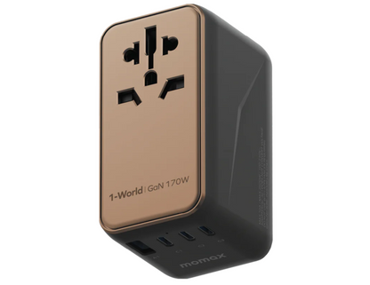 Momax - 1-World 4-Port GaN Travel Charger 170W + USB-C Cable