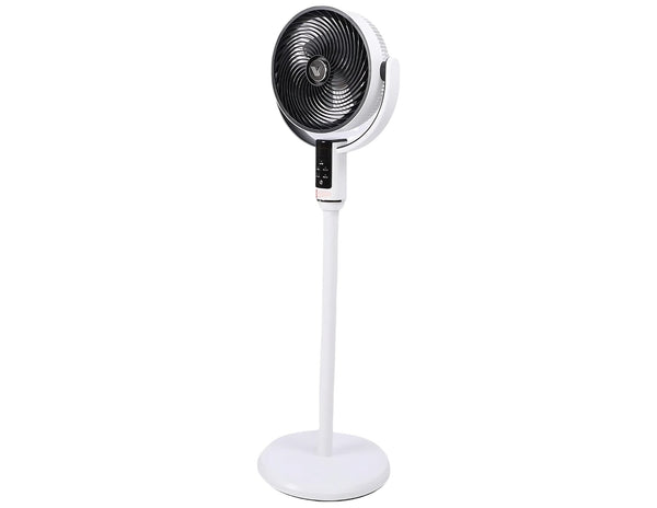 White standing fan on a white background