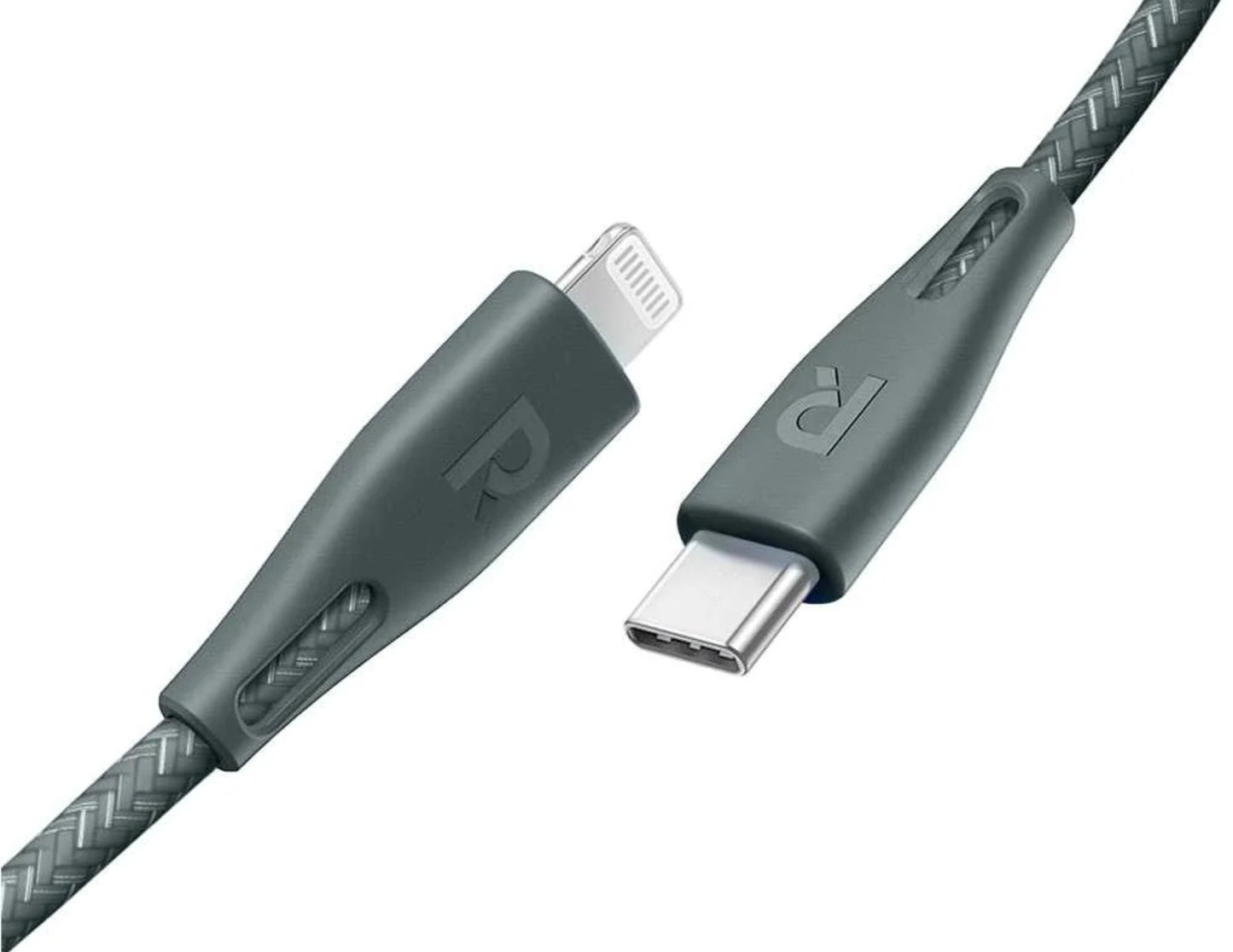 كابل RAVPower RP-CB1003 بطول 0.3 متر من النوع C إلى Lightning مضفر من النايلون - شحن سريع PD