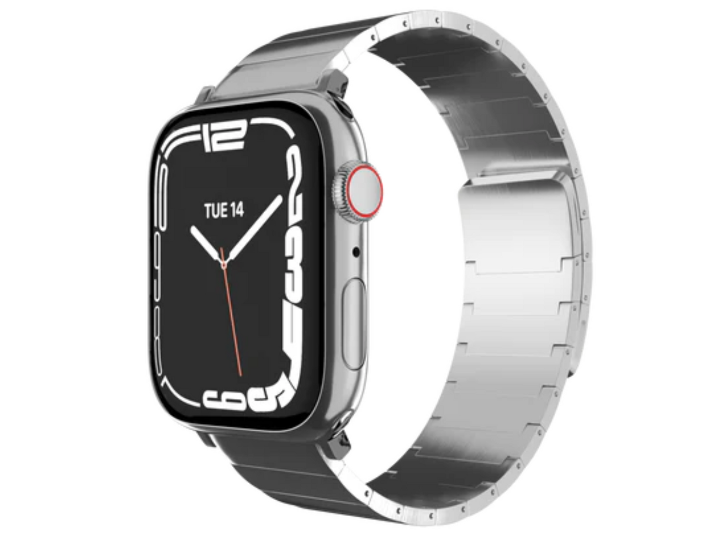 MagEasy Maestro M Magnetic Stainless Steel Apple Watch Loop - Silver and Black