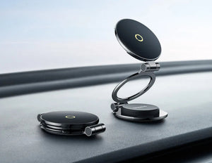 Baseus MagPro Series II Magnetic Car Mount Stick-On Version and mount on a car dashboard