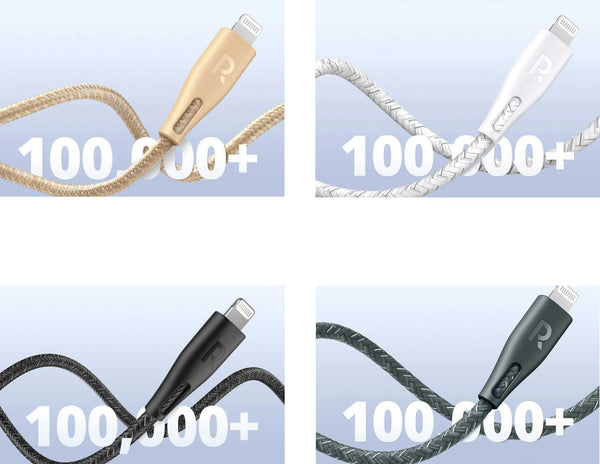 RAVPower RP-CB1003 0.3m Type-C to Lightning Nylon Braided Cable – PD Fast Charge