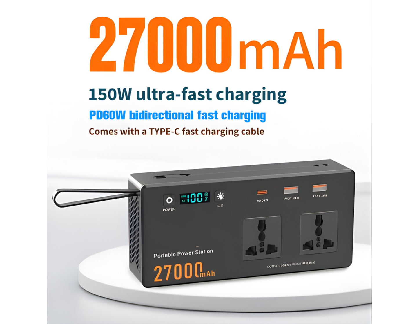 150W portable power station 27000mAh with AC outlet Qatar