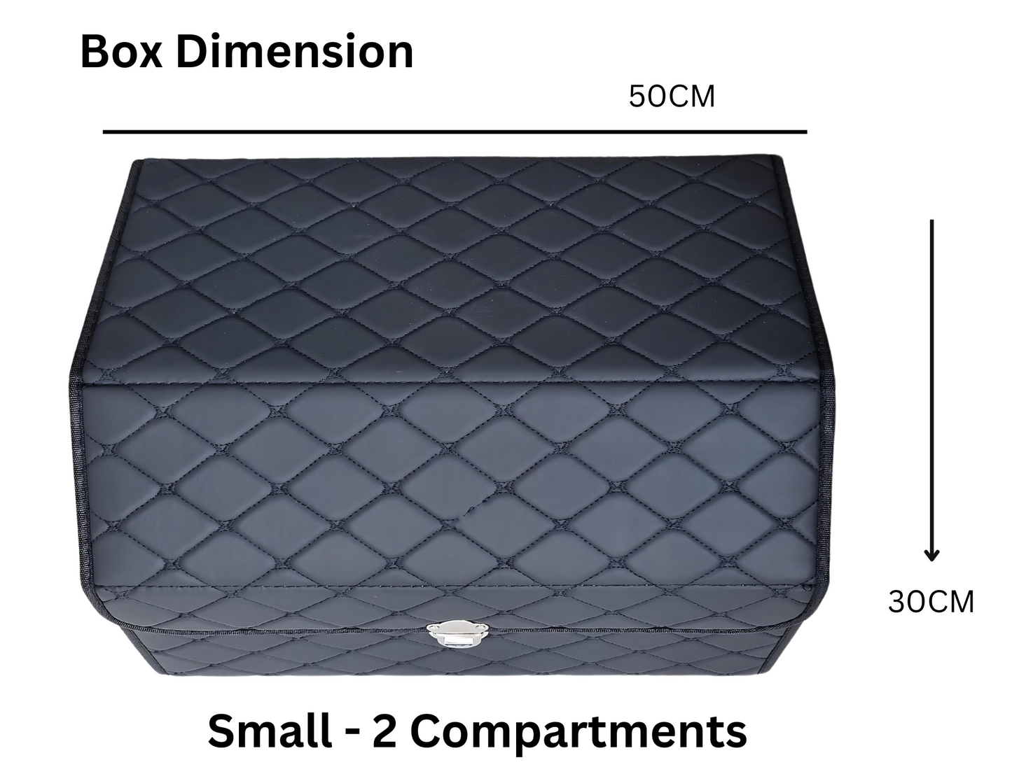 صندوق تخزين جلدي منظم لصندوق السيارة - صغير مكون من جزأين