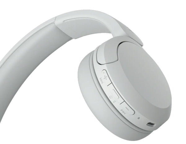 White over-ear headphones on a white background