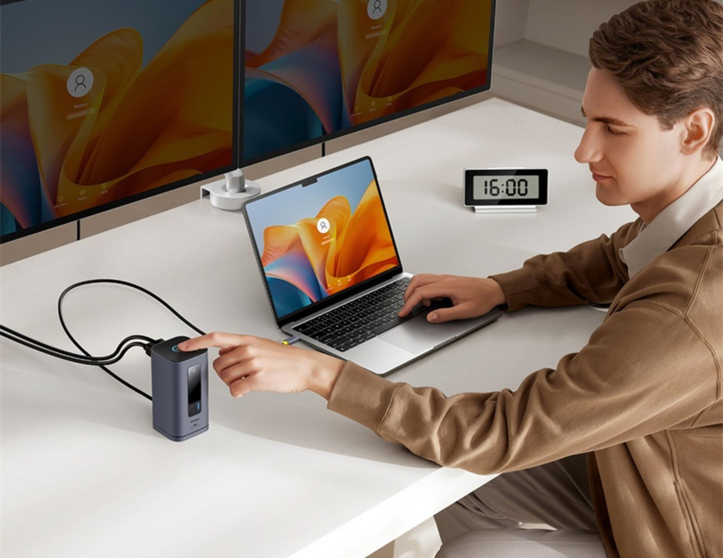 قاعدة إرساء Baseus Spacemate Series 10 في 1 (Mac) B00568102813-00 رمادية اللون