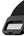 Close-up of a black belt buckle on a white background.