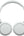 White headphones on a white background