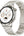 Silver smartwatch with a detailed face on a white background