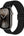 Smartwatch with black textured band on white background
