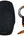 Black Car Key Cover for Haval H9 – Alcantara or Leather and orange keychain on a white background