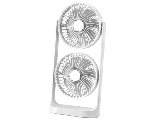 Portable Double Head Desktop Fan F-052 - THABTHABA STORE