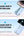 Product packaging with smartphone and charging cable on light blue background