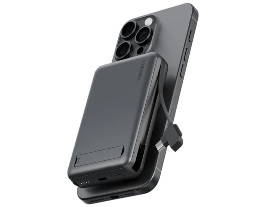 ENERGEA MagPac Pro+ 10,000mAh PD20W 15W Magnetic Power Bank MP-PROPLUS-GUN on a white background