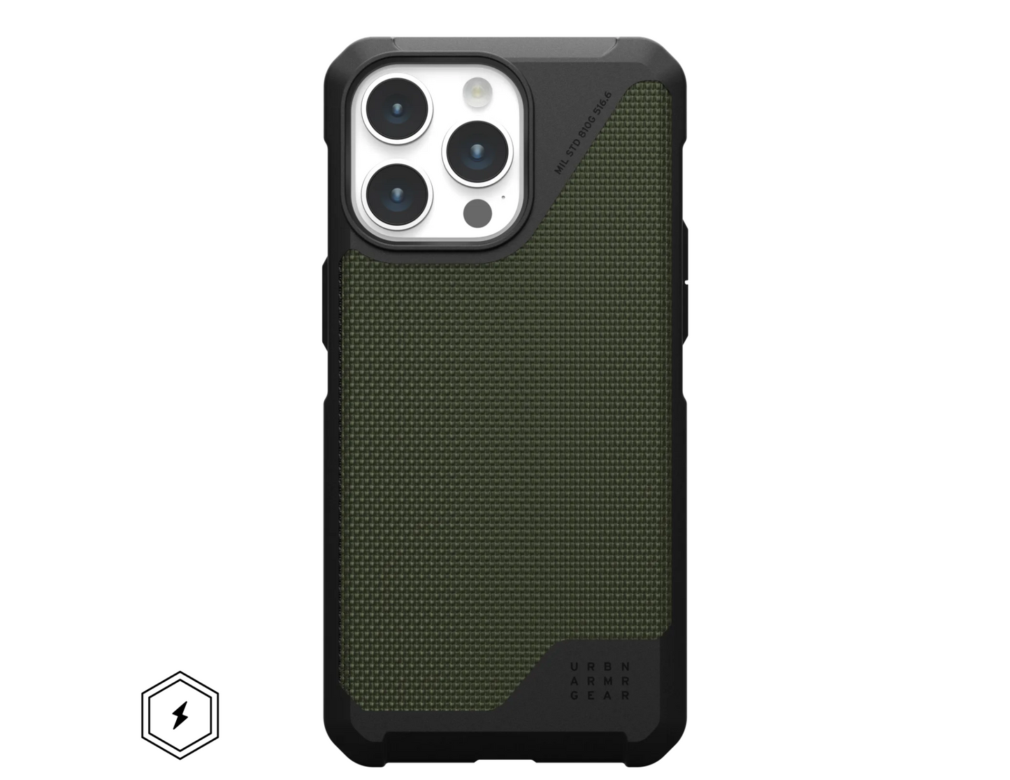 UAG Metropolis LT Case for iPhone 15 Pro - Pro Max - Kevlar Black & Olive