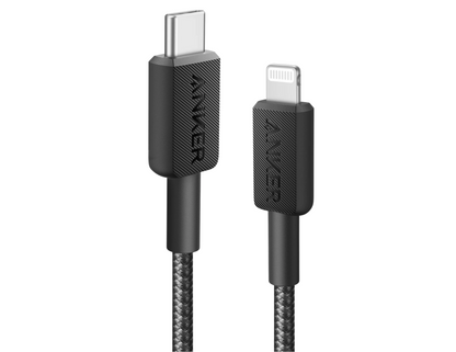 كابل Anker 322 USB-C إلى Lightning السلسلة 3 (مضفر بطول 3 أقدام) 