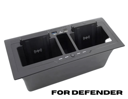 Dual Wireless Car Charger Dock for Land Rover Defender