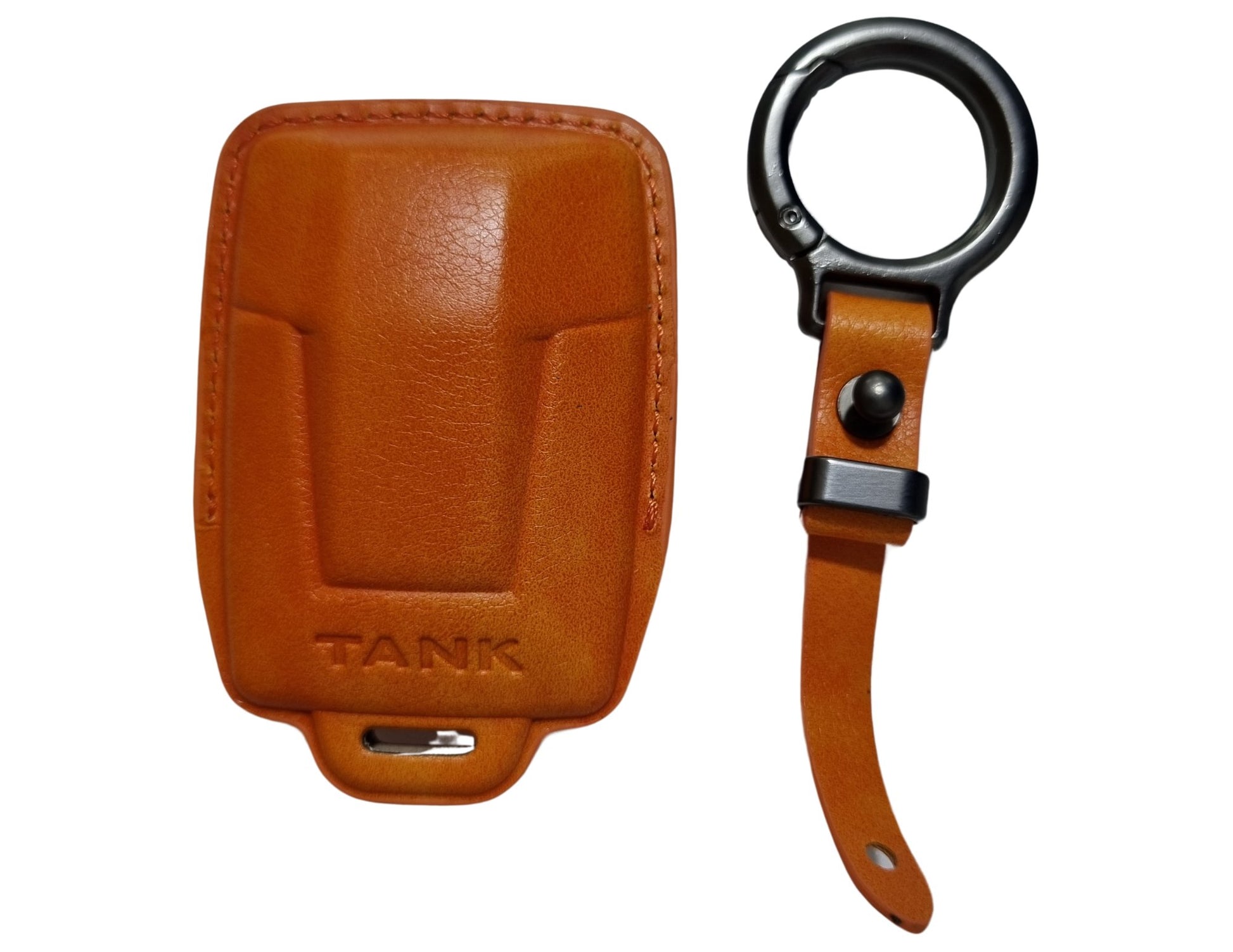 Tank 500 Car Key Cover with 'TANK' branding and a matching keychain on a white background.