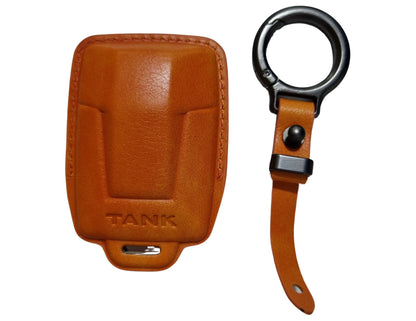 Tank 500 Car Key Cover with 'TANK' branding and a matching keychain on a white background.