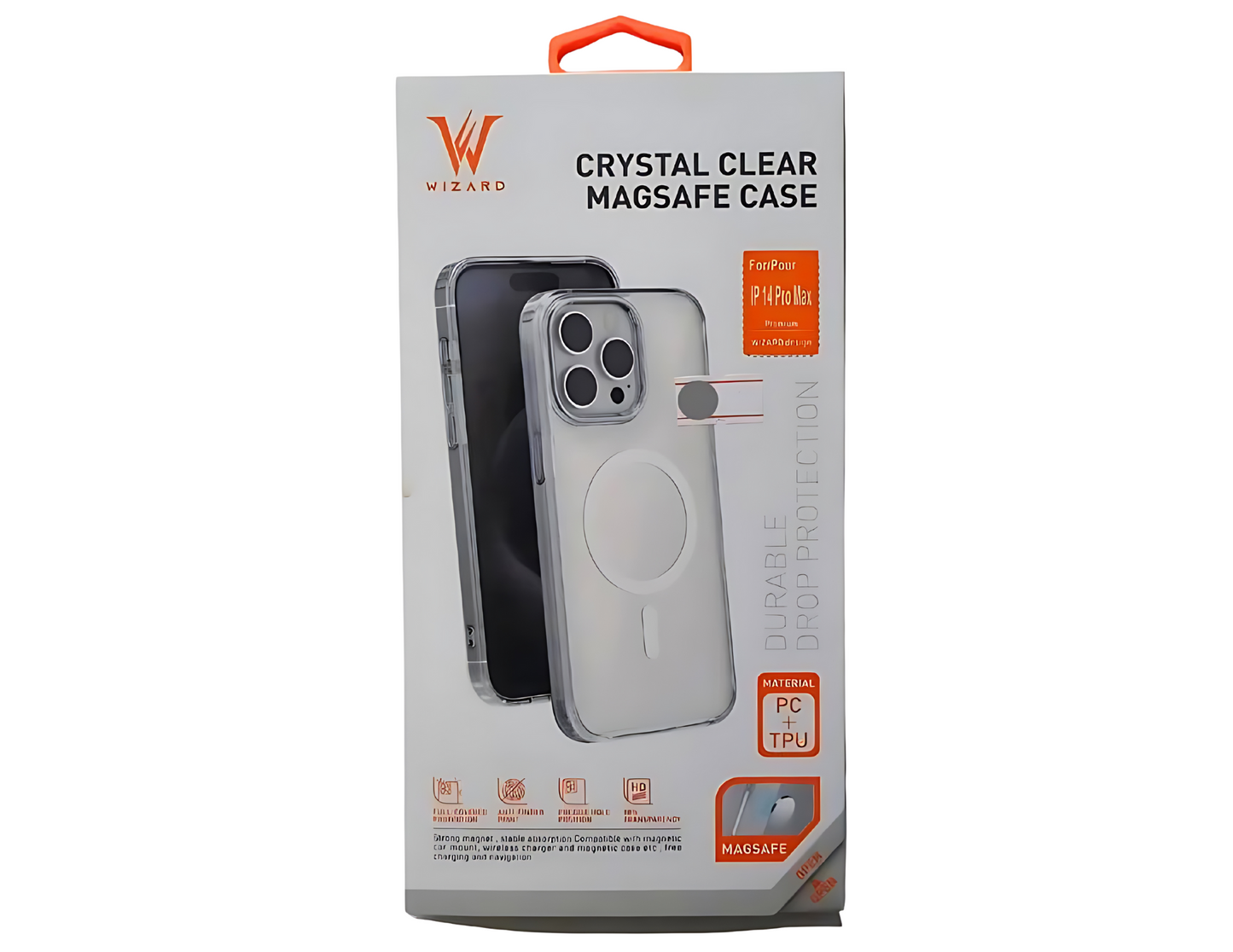 Wizard Crystal Clear Magsafe Case for iPhone 14 Pro- Pro Max , iPhone 15 Pro- Pro Max