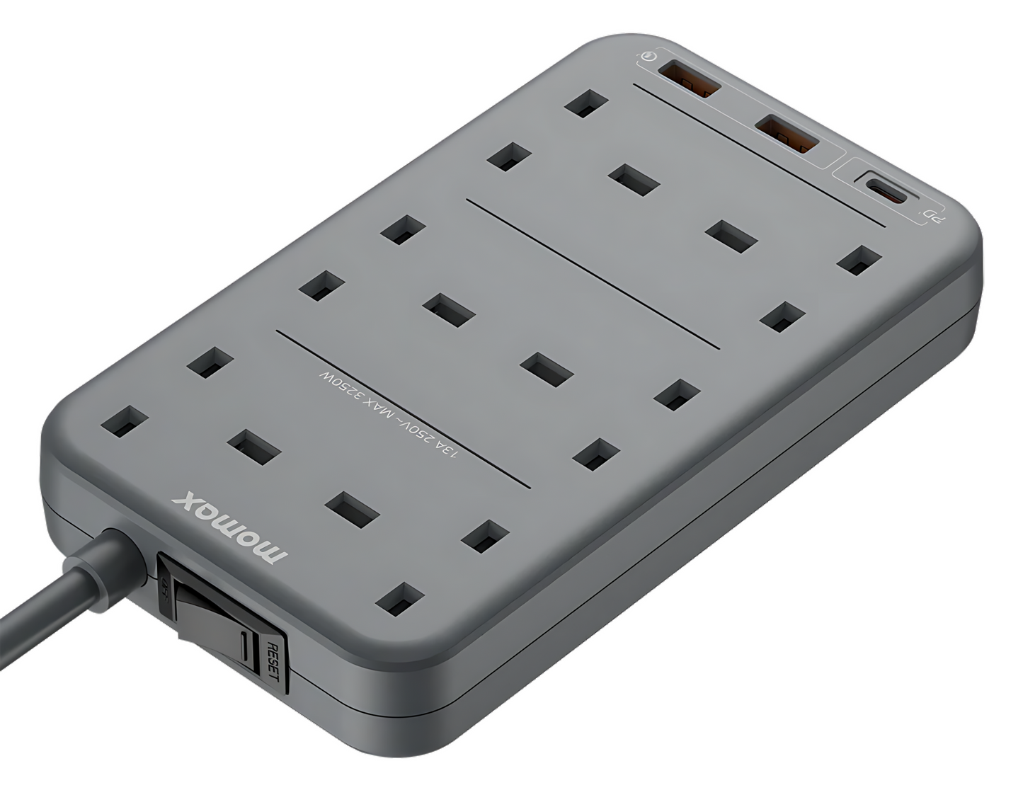 Momax OnePlug 6-Outlet Power Strip With USB