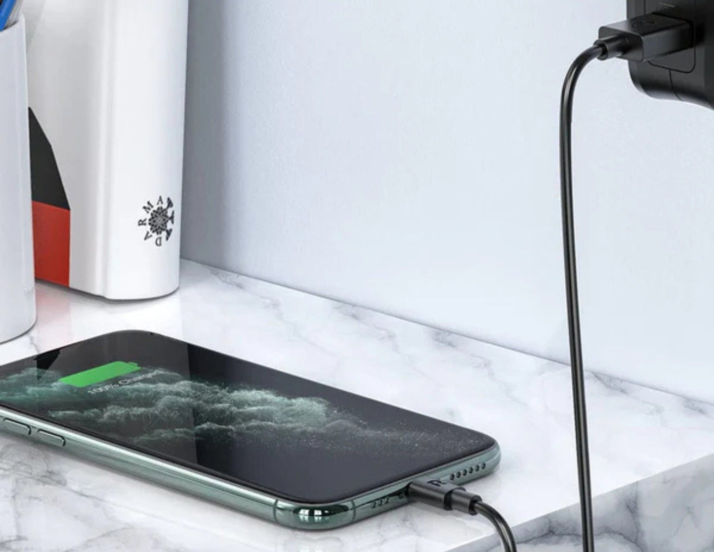 كابل RAVPower RP-CB030 Lightning بطول متر واحد - كابل USB للشحن والمزامنة السريع