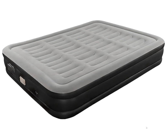 Air Bed B17 Double Size Beige+Coffee / Black+Grey Camping Mattress with Automatic Pump