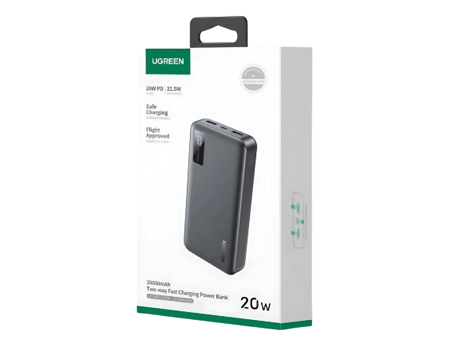 UGREEN - Two-way Fast Charging Power Bank 20000mAh 20W