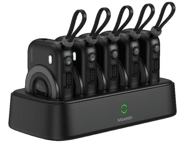 Moxedo 5x 10,000mAh Power Bank Combo with Charging Dock, 22.5W USB-C Fast Charging (MX-PBH039-DS)