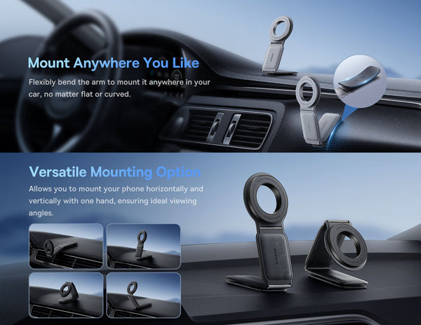 Baseus PrimeTrip Series C02 Mega Magnetic Car Mount Stick-On Version (Frosted Grey / Cluster Black)