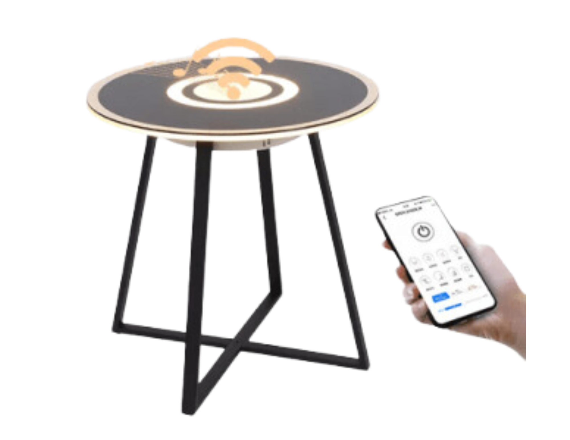RGB LED Table with Speaker | Multifunctional Table with LED Lighting ...